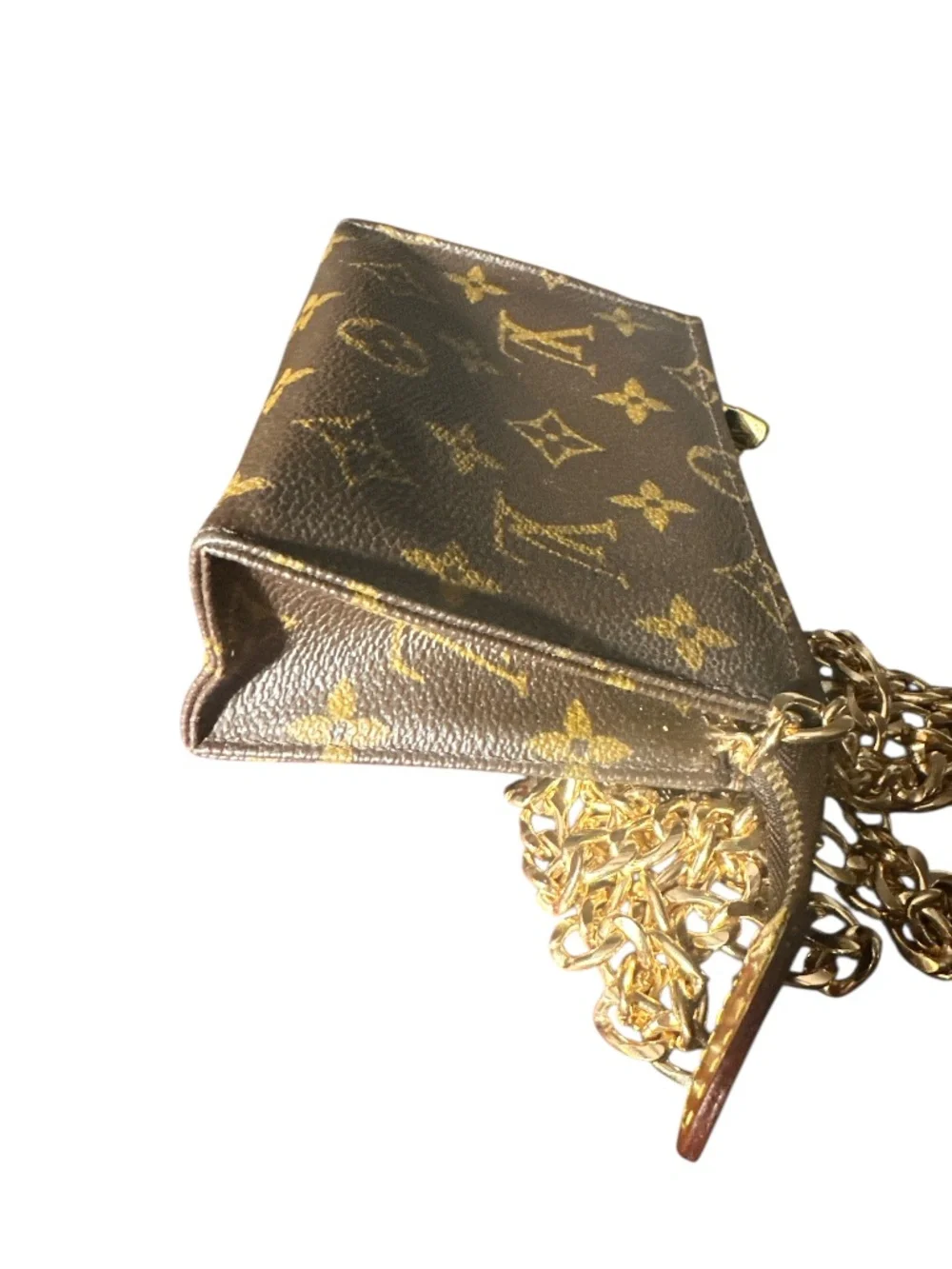 Auth Louis Vuitton Poche Toilette 15 Cosmetic Pouch Monogram